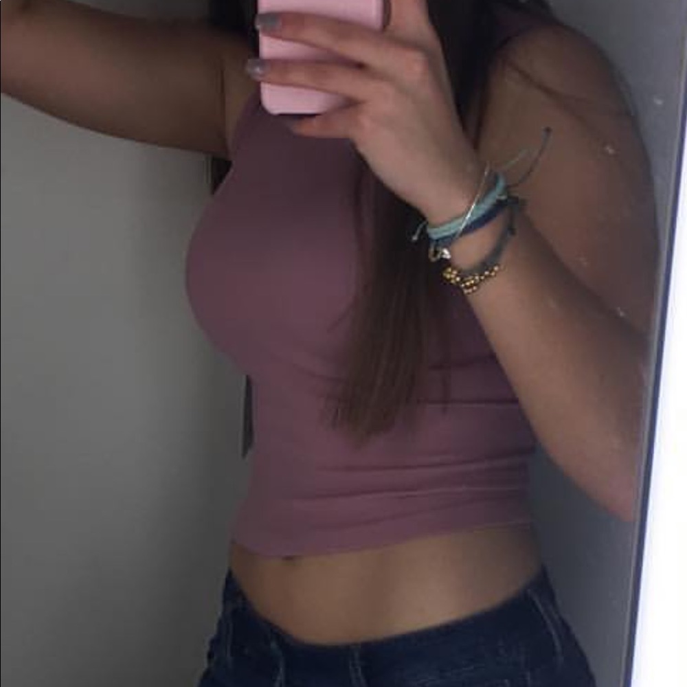 Mauve Cropped Tank Top